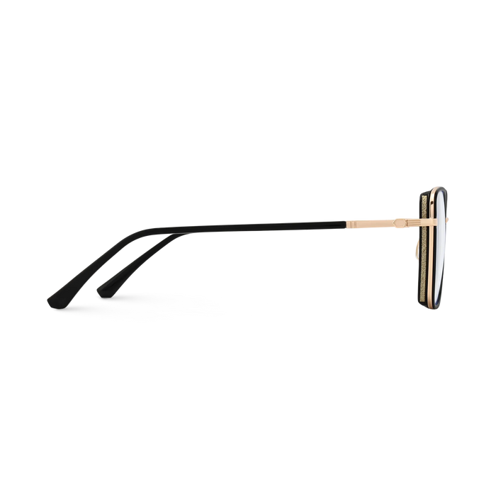 Zayden Gold/Black Square Glasses 4