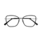 Zayden Silver/Black Square Glasses 1