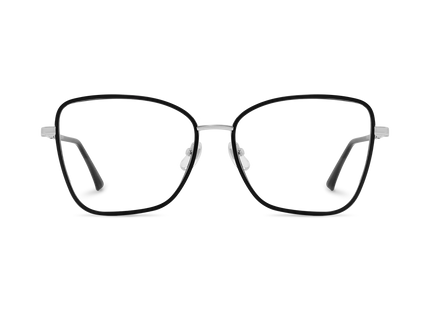 Zayden Silver/Black Square Glasses 2