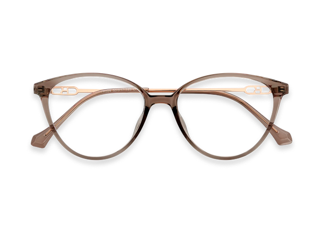 Zayne Light Brown Round Glasses 1