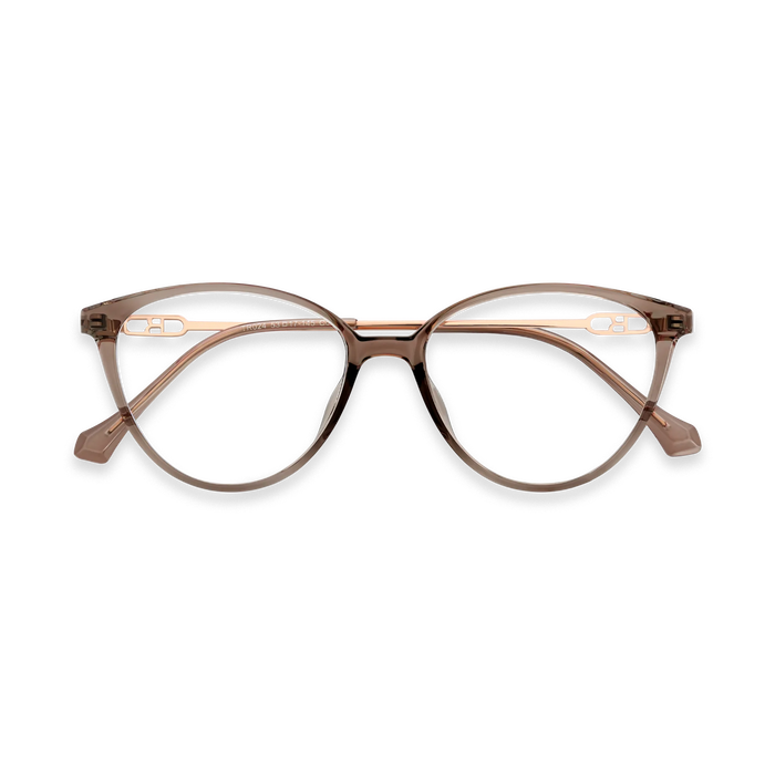 Zayne Light Brown Round Glasses 1