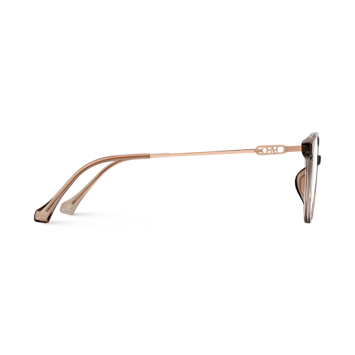 Zayne Light Brown Round Glasses 4