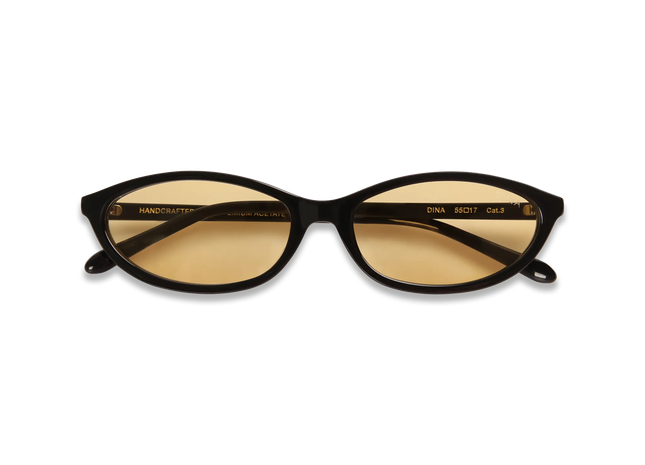 dima sunglass dina black frame yellow lens 2