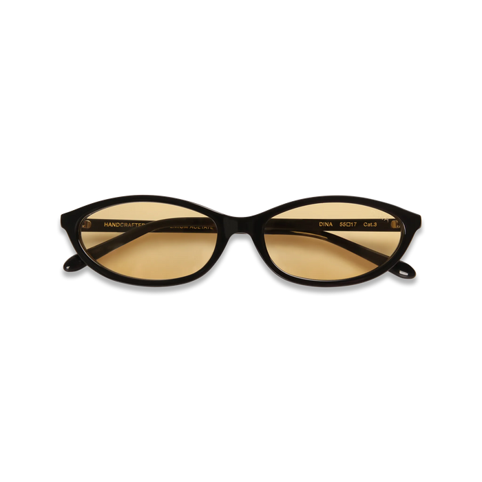 dima sunglass dina black frame yellow lens 2