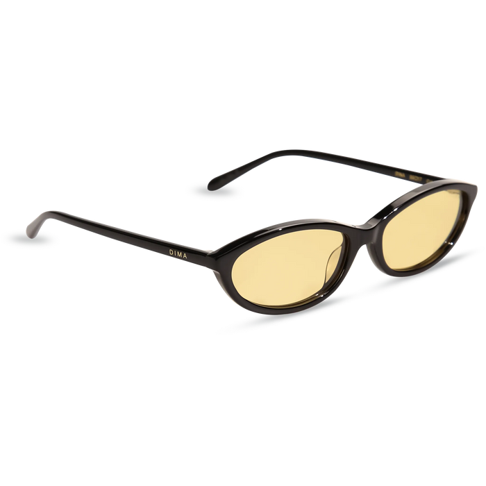 dima sunglass dina black frame yellow lens 3