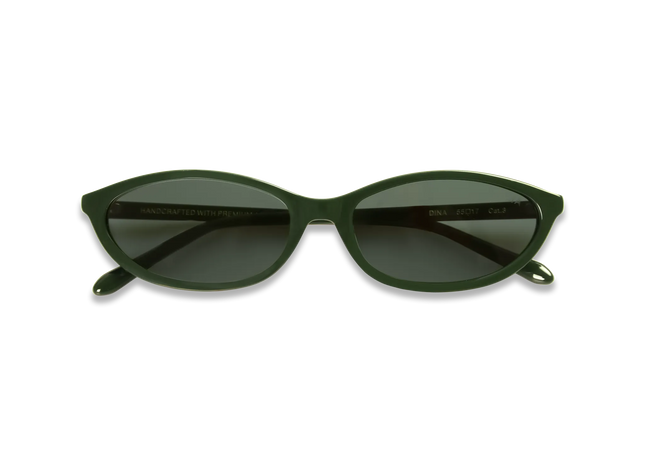 dima sunglass dina dark green frame green lens 2