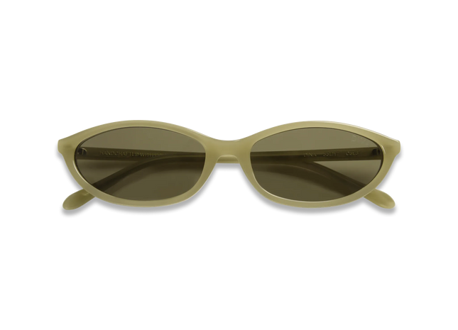 dima sunglass dina milky light olive frame olive lens 2