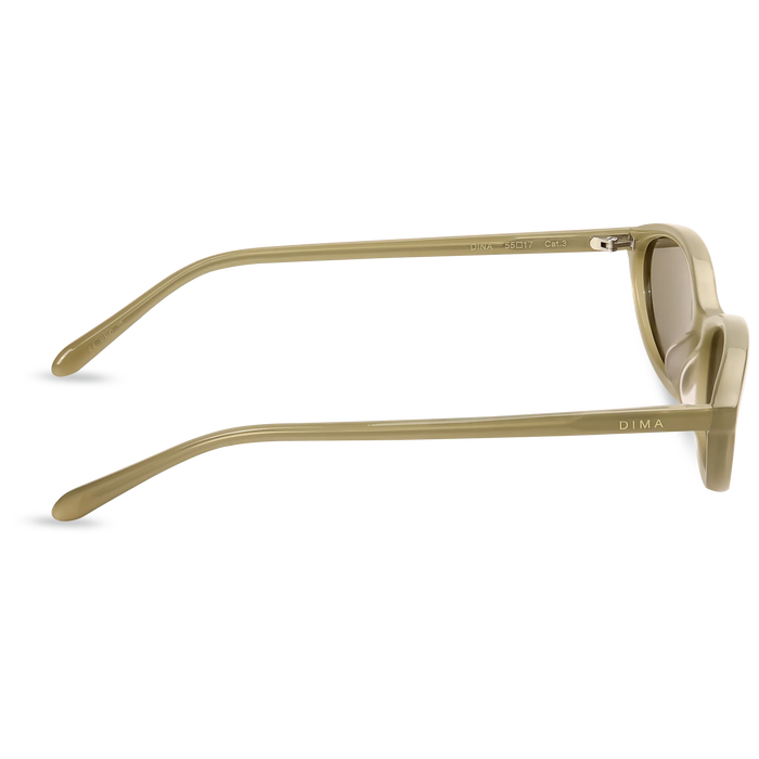 dima sunglass dina milky light olive frame olive lens 4