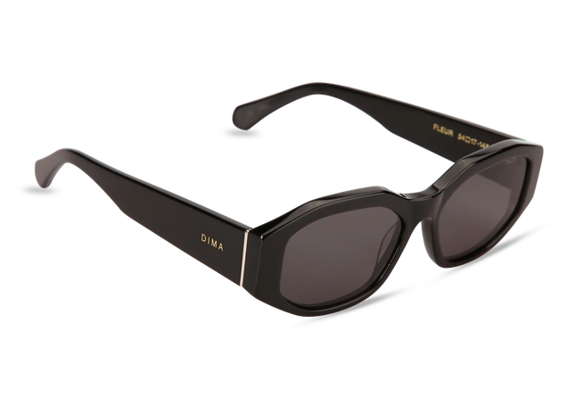 dima sunglass fleur black frame grey lens 2