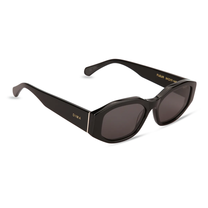 dima sunglass fleur black frame grey lens 2