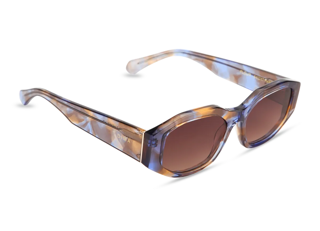 dima sunglass fleur crystal blue tortoise Frame brown gradient lens 2
