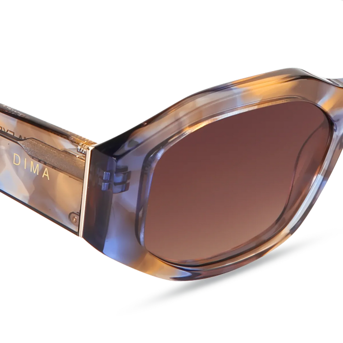 dima sunglass fleur crystal blue tortoise Frame brown gradient lens 4