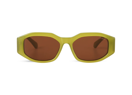 dima sunglass fleur milky olive frame brown lens 1