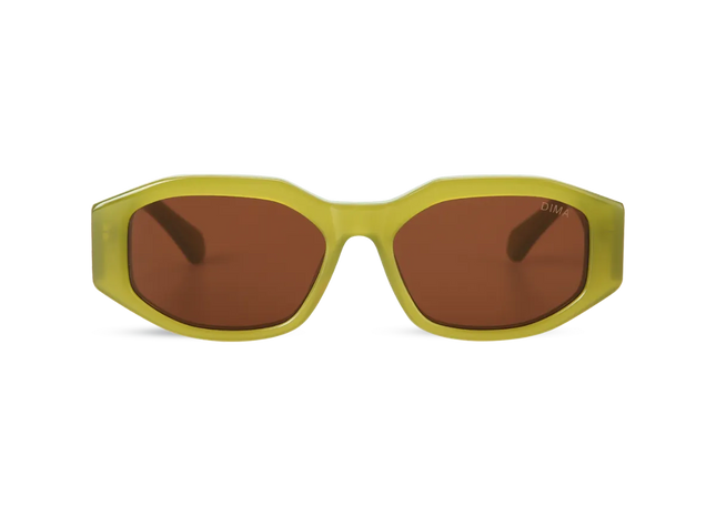 dima sunglass fleur milky olive frame brown lens 1