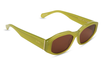 dima sunglass fleur milky olive frame brown lens 2