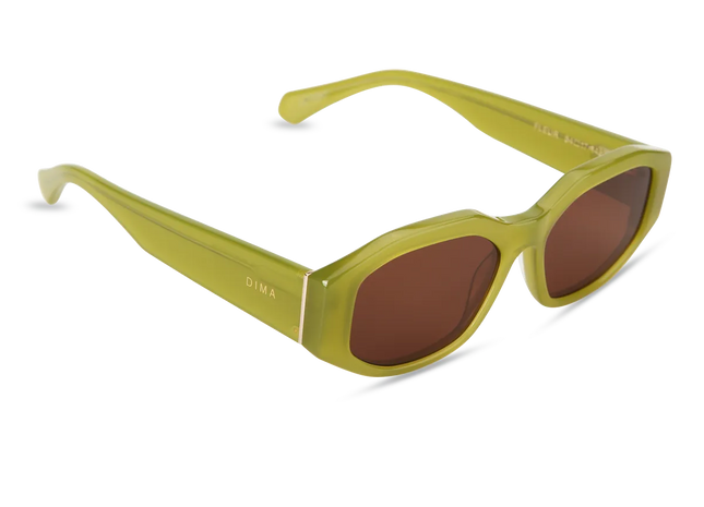dima sunglass fleur milky olive frame brown lens 2