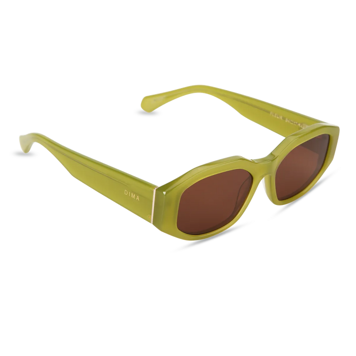 dima sunglass fleur milky olive frame brown lens 2
