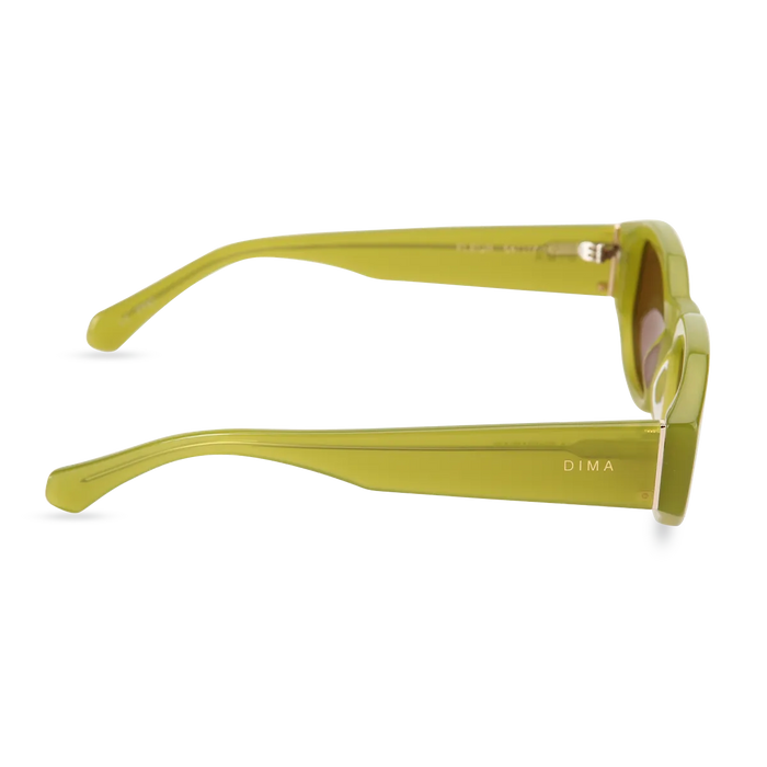 dima sunglass fleur milky olive frame brown lens 3