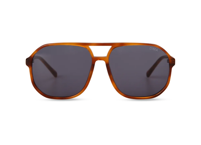 dima sunglass kiki amber tortoise frame vintage blue lens 1