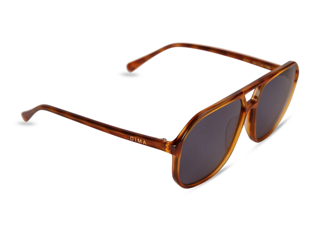 dima sunglass kiki amber tortoise frame vintage blue lens 2