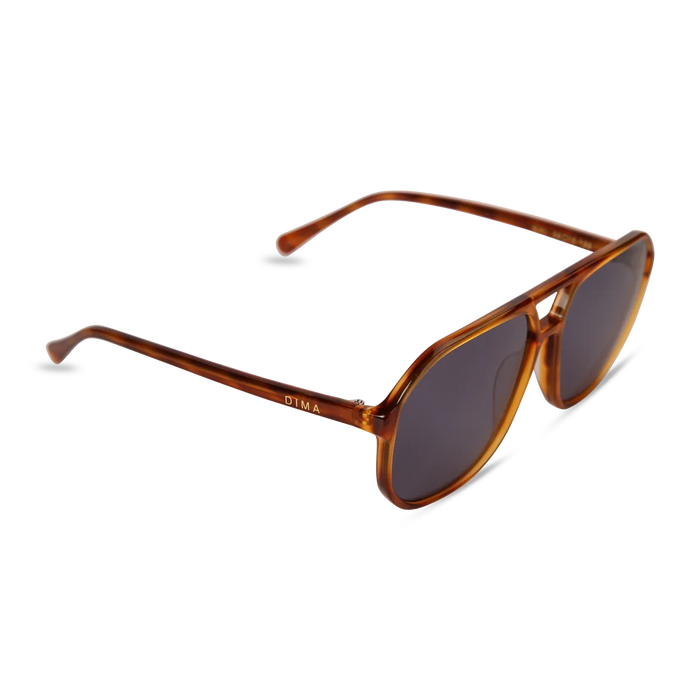 dima sunglass kiki amber tortoise frame vintage blue lens 2