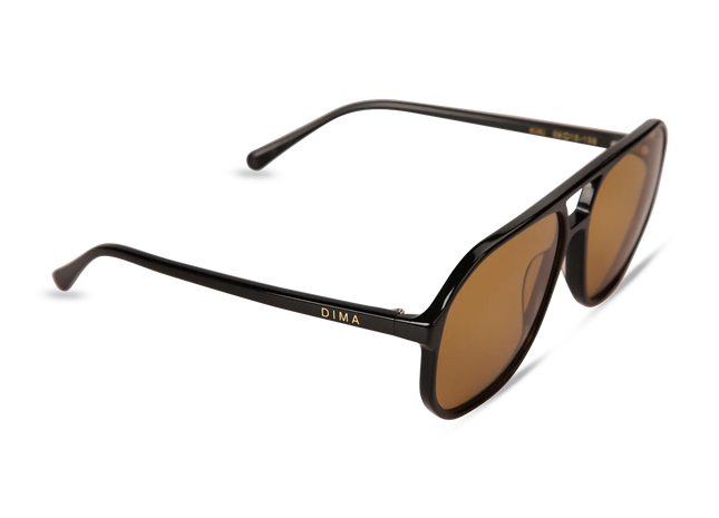 dima sunglass kiki black frame brown lens 2