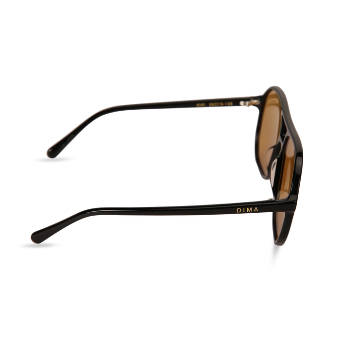 dima sunglass kiki black frame brown lens 3