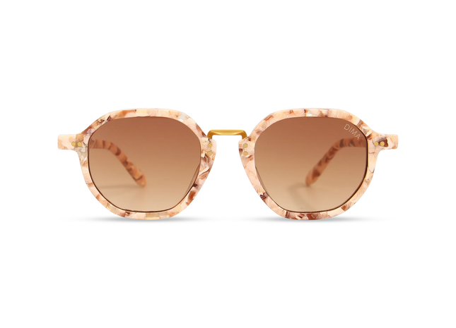  dima sunglass luxis pink pearl frame brown gradient lens 1
