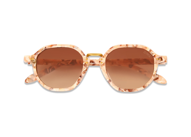  dima sunglass luxis pink pearl frame brown gradient lens 2