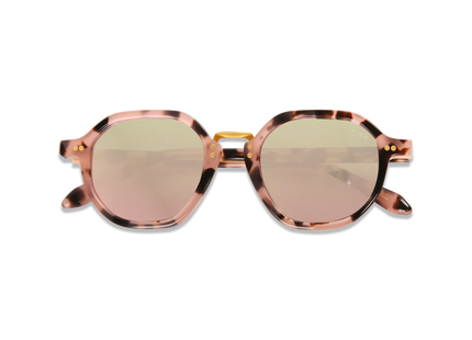 dima sunglass luxis pink tortoise frame pink mirror lens 2