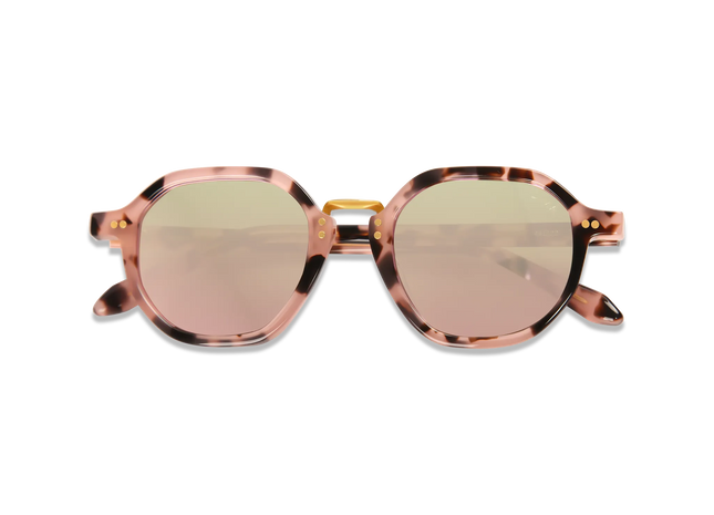 dima sunglass luxis pink tortoise frame pink mirror lens 2