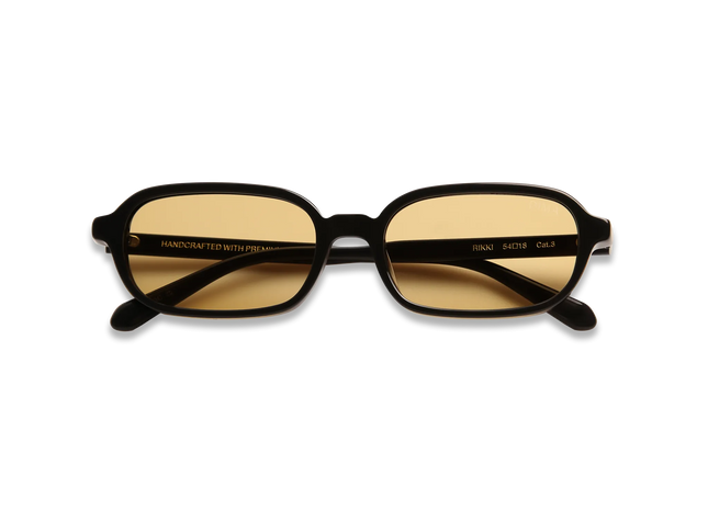 dima sunglass rikki black frame yellow lens 2