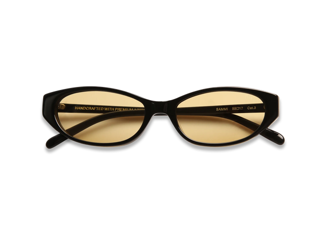 dima sunglass sammi black frame yellow lens 2