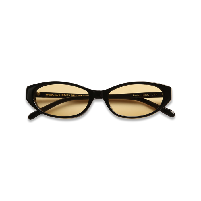 dima sunglass sammi black frame yellow lens 2