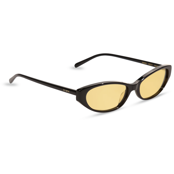 dima sunglass sammi black frame yellow lens 3