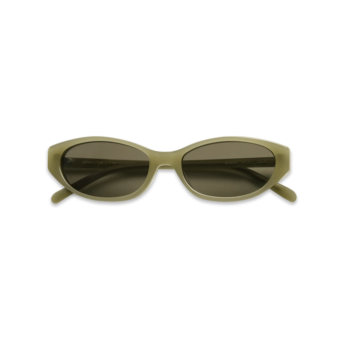 dima sunglass sammi milky light olive frame olive lens 2