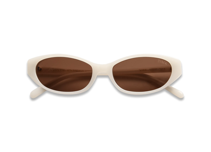 dima sunglass sammi milky white frame brown lens 2