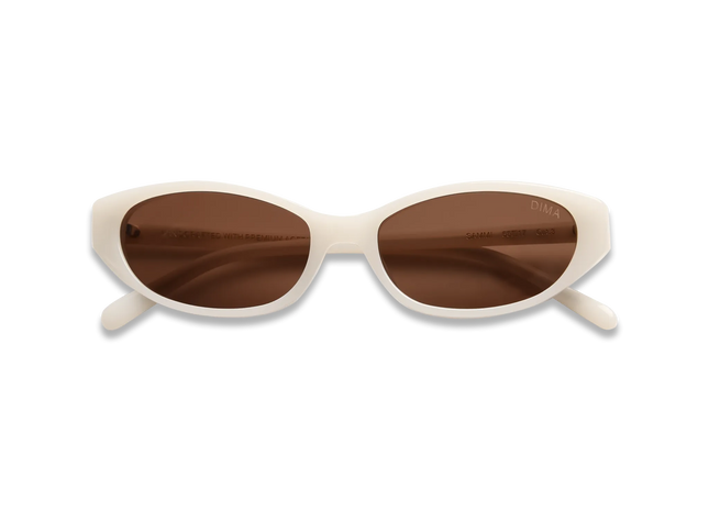 dima sunglass sammi milky white frame brown lens 2