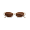 dima sunglass sammi milky white frame brown lens 2