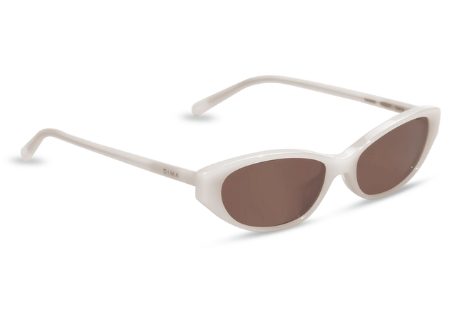 dima sunglass sammi milky white frame brown lens 3