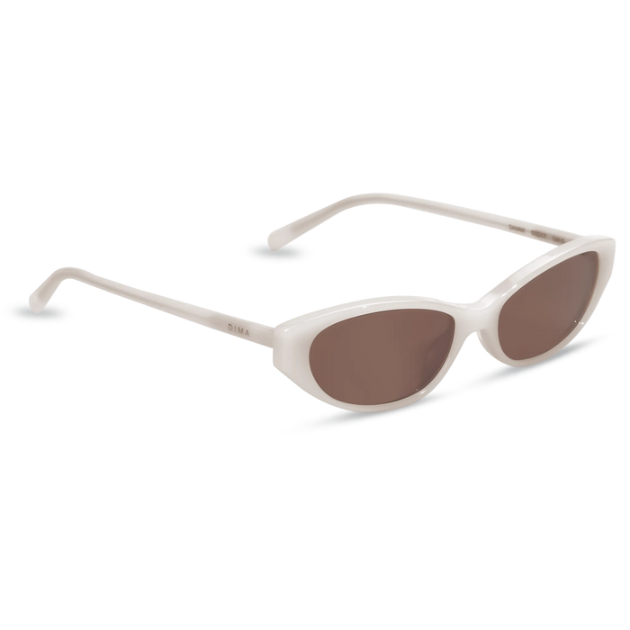 dima sunglass sammi milky white frame brown lens 3